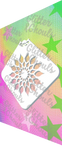 Glitter and Ghouls Face Painting Stencil- 840- Dahlia Mandala
