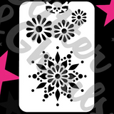 Glitter and Ghouls face painting stencil- 239- Daisy Delight