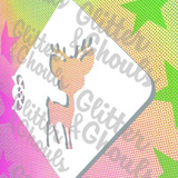 Glitter and Ghouls Face Painting Stencil- Stag Mini 838