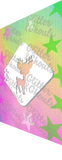 Glitter and Ghouls Face Painting Stencil- Stag Mini 838