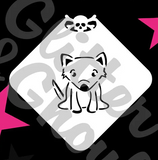 Glitter and Ghouls Face Painting Stencil- Dingo