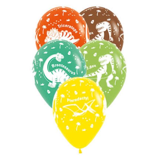 Sempertex 30cm Dinosaur Balloons pack of 12 Biodegradable. Perfect for wands!