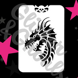 Glitter and Ghouls Face Painting Stencil- 182- Dragon