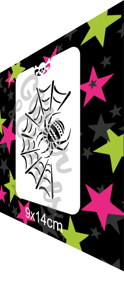 Glitter and Ghouls Face Painting Stencil- Easter Egg Spider