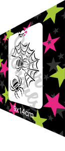 Glitter and Ghouls Face Painting Stencil- Easter Spidey Duo