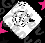 Glitter and Ghouls Face Painting Stencil- Echidna
