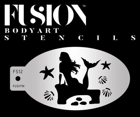 Fusion Body Art  Face Painting Stencil- Enchanted Mermaid FS12
