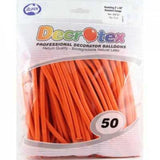 DTX (Sempertex) 260 Modelling Balloons Fashion Orange pack of 50 or 100