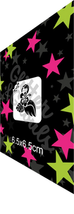 Glitter and Ghouls Face Painting Stencil-  Flamingo with hibiscus Flower -123