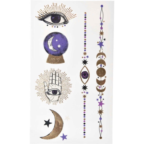 Fortune Teller Temporary Tattoo Pack- Apply with water