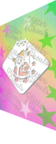 Glitter and Ghouls Face Painting Stencil- 836- Fun Santa