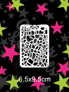 Glitter and Ghouls Face Painting Stencil- Giraffe Print