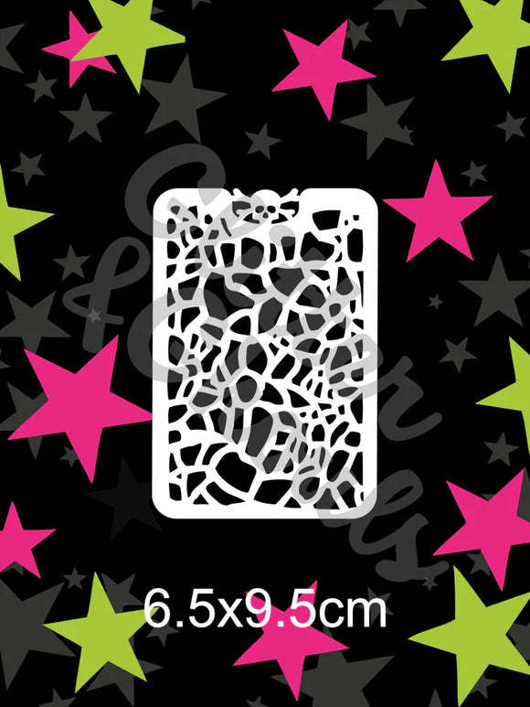 Glitter and Ghouls Face Painting Stencil- Giraffe Print