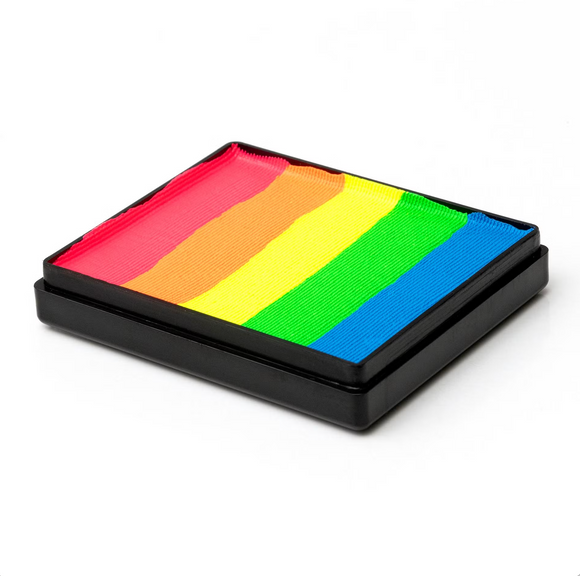 Global Colours Rainbow Cake 50g- (With Magnetic Back)- Neon UV Rainbow