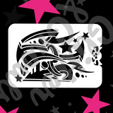 Glitter and Ghouls Face Painting Stencil- 185- Graffiti Styles