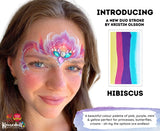 Face Paints Australia duo Cake -  Kristin Olsson - Hibiscus flower and outline cake