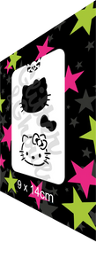 Glitter and Ghouls Face Painting Stencil- Hi Cute Kitty
