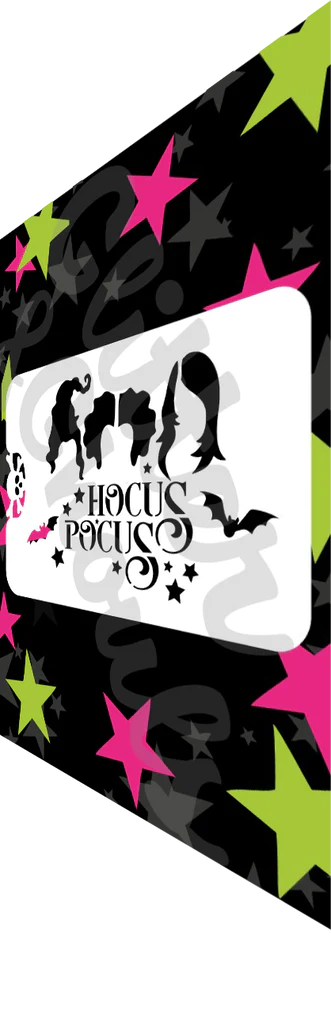Glitter and Ghouls Face Painting Stencil-  Magic Hocus