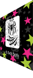 Glitter and Ghouls face painting stencil- Spidey Guy