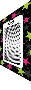 Glitter and Ghouls Face Painting Stencil-  039 halftone