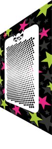 Glitter and Ghouls Face Painting Stencil-  halftone