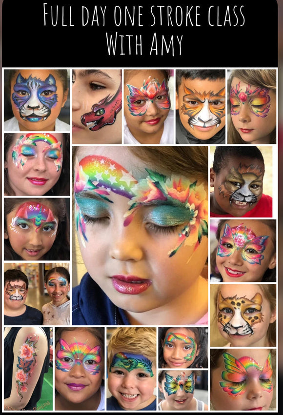 One Stroke Face Painting Class- Sunday 21st January 2024 10am-4pm, Oran Park