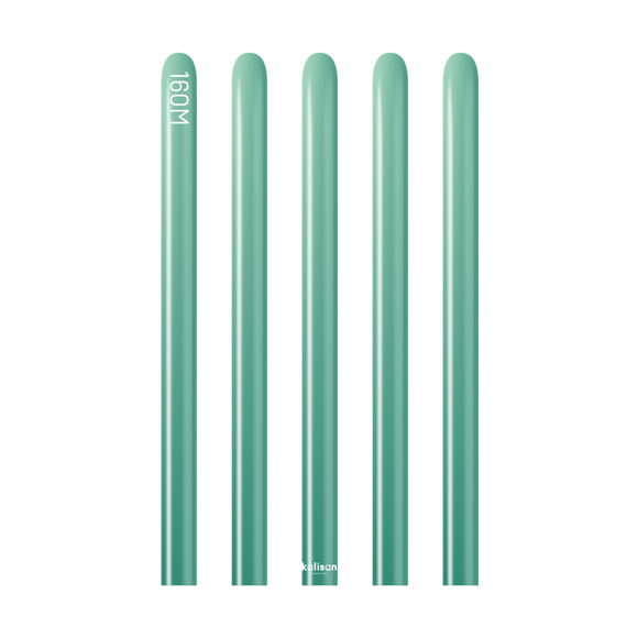 Kalisan 160 twisting balloons Mirror (Chrome) Green- Pack of 50