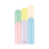 Kalisan 260 twisting balloons Macaron Pastel Assorted- Pack of 100