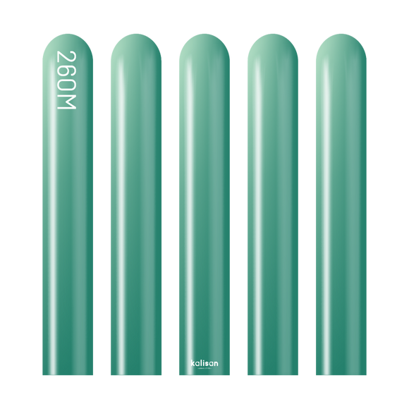 Kalisan 260 twisting balloons Mirror (Chrome) Green Pack of 50