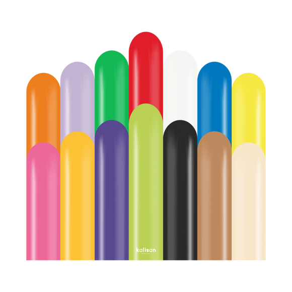 Kalisan 260 twisting balloons NEW Assortment- Pack of 100