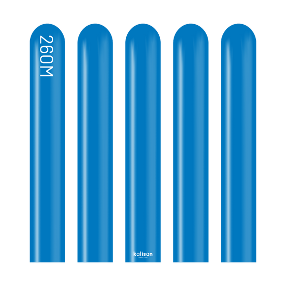 Kalisan 260 twisting balloons Standard Blue- Pack of 100