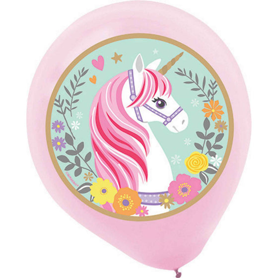 Sempertex 30cm Magical Unicorn Balloons pack of 5 Biodegradable. Perfect for wands!