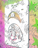Glitter and Ghouls Face Painting Stencil- 947 Mario 2 part