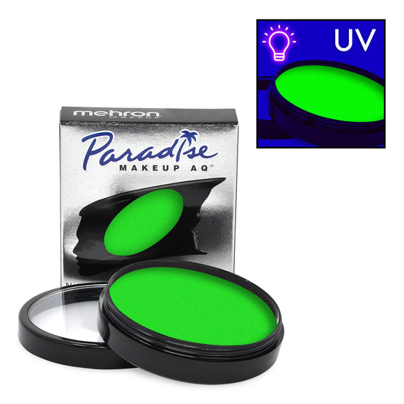 Mehron Paradise Face and Body Paint -Martian - Neon Green UV 40g