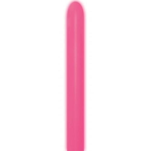 DTX (Sempertex) 260 Modelling Balloon Neon Fuchsia pack of 50 - Bright under normal light, glows under blacklight