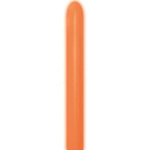 DTX (Sempertex) 260 Modelling Balloon Neon Orange pack of 50 - Bright under normal light, glows under blacklight