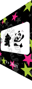 Glitter and Ghouls Face Painting Stencil-  2 part Panda