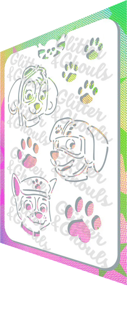 Glitter and Ghouls Stencils- Paw Police #2