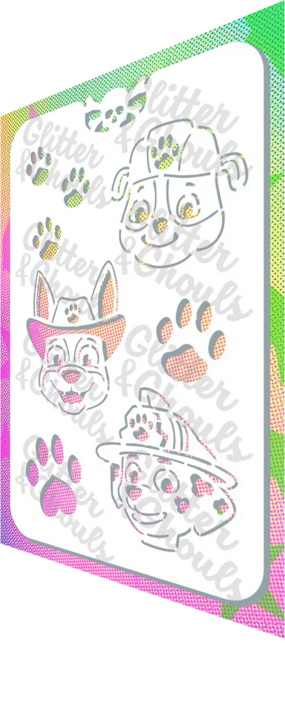 Glitter and Ghouls Stencils- Paw Police #1