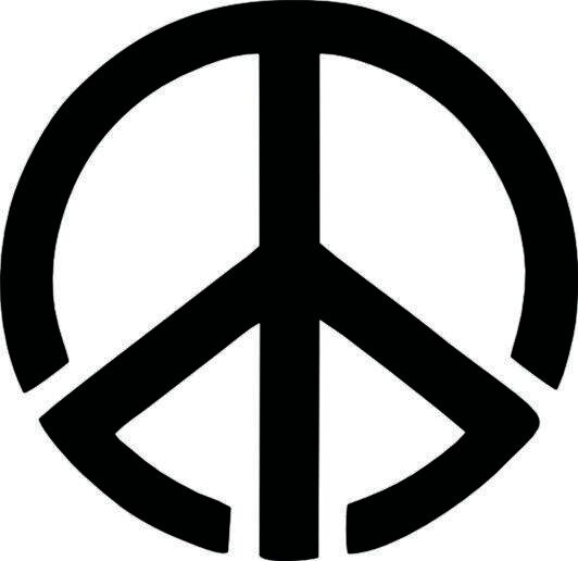 Glitter Tattoo Stencil -  Peace Sign