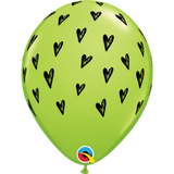 Qualatex 28cm Round Balloons pack of 25- Prickly Hearts- cactus