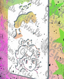 Glitter and Ghouls Face Painting Stencil- Princess Peach