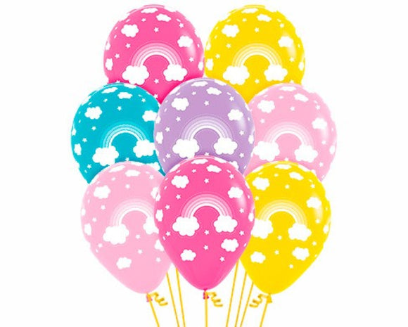 Sempertex 30cm Rainbow Balloons pack of 12 Biodegradable. Perfect for wands!