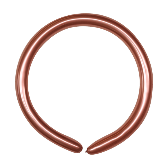 Kalisan 260 twisting balloons Mirror (Chrome) Rose Gold Pack of 50