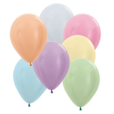 Sempertex 12cm Satin Pearl assortment Balloons pack of 50 Biodegradable.