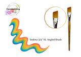 Face Painting Hub UK- Sedona Face painting Brush- Angle 3/4 (XL- long angle)- Made in Britain