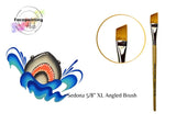 Face Painting Hub UK- Sedona Face painting Brush- Angle 5/8 (XL- long angle)- Made in Britain