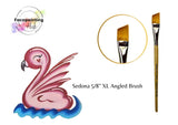 Face Painting Hub UK- Sedona Face painting Brush- Angle 5/8 (XL- long angle)- Made in Britain