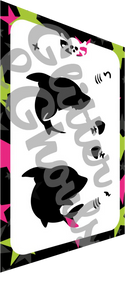 Glitter and Ghouls Face Painting Stencil- Shark Chibi