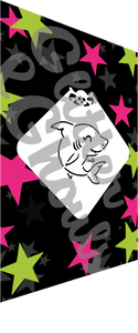 Glitter and Ghouls Face Painting Stencil- Shark Mini